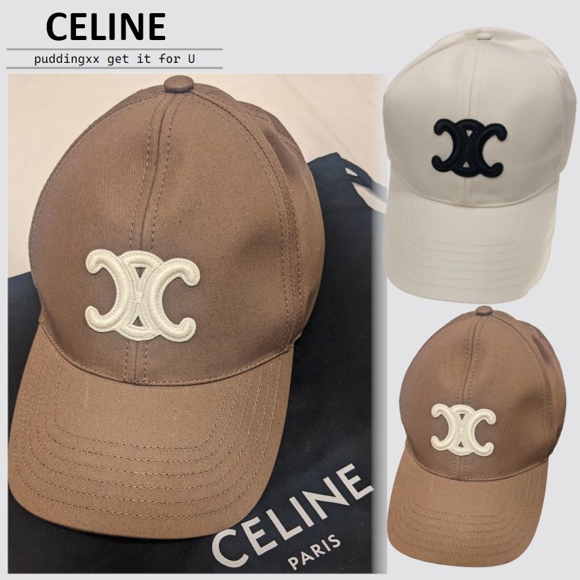 国内即発【CELINE】トリオンフ ベースボールキャップ コットン (CELINE