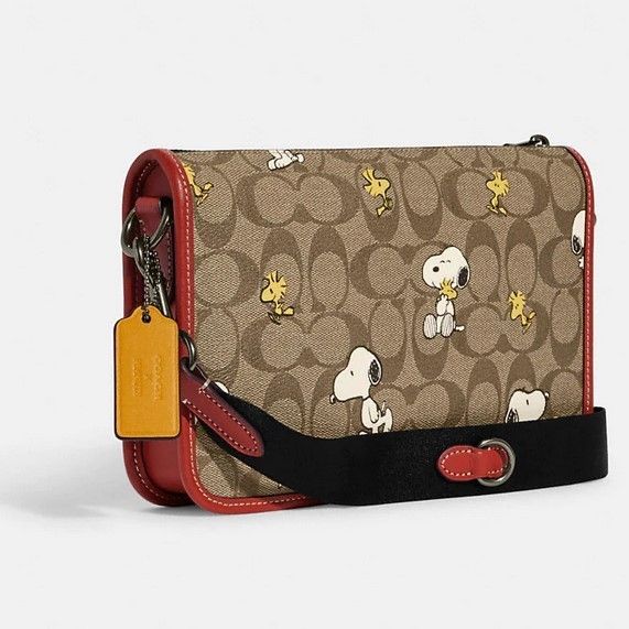 Coach スヌーピーコラボ ポーチ付 ショルダーバッグ 関税送料込 (Coach