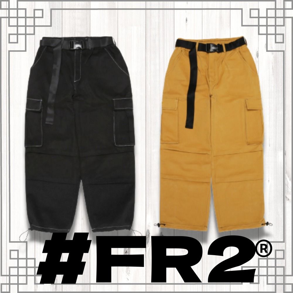 FR2】Contrast stitch Wide Pants / ワイドパンツ (カーゴパンツ ...