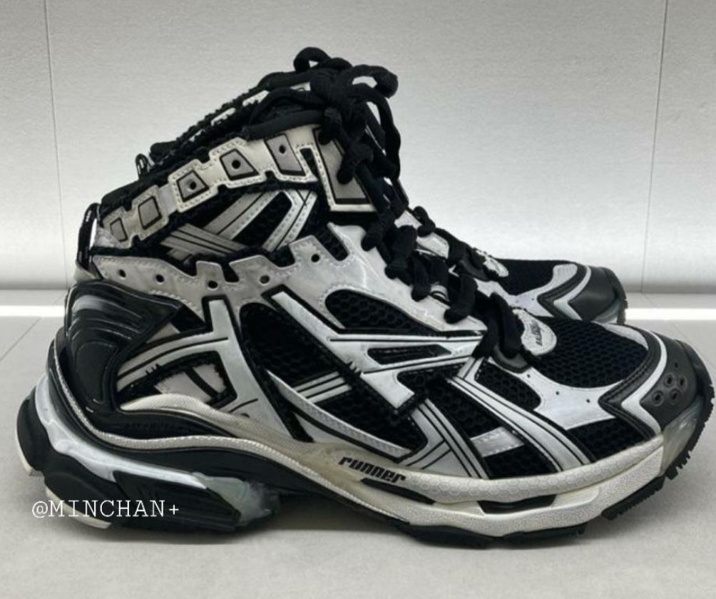 BALENCIAGA】Runner ハイカットスニーカー メッシュ＆ナイロン