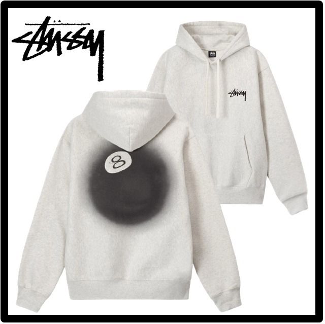 ☆送料 関税込☆Stussy☆Stussy 8 Ball Fade Hoodie Ash Heather