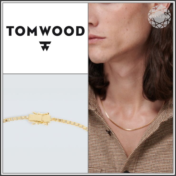 TOM WOOD スクエア ゴールドメッキチェーン ネックレス TOM WOOD スクエアチェーンネックレス ゴールド