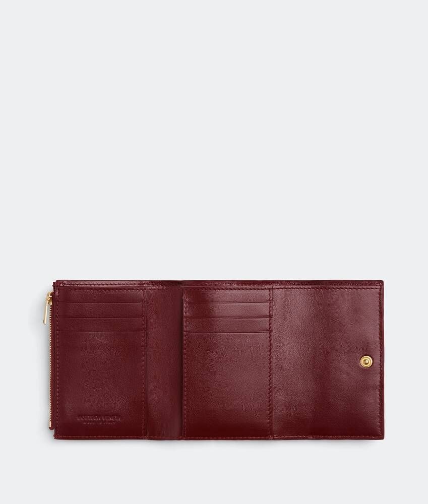 BOTTEGA VENETA ☆ 三つ折りファスナーウォレット 人気 クロコ調