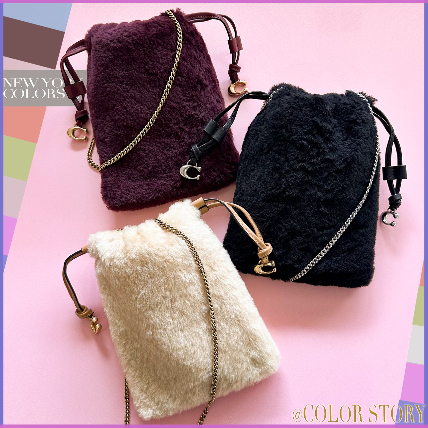 COACHブティック】○NEW!○モコモコなムートン クロスボディ (Coach