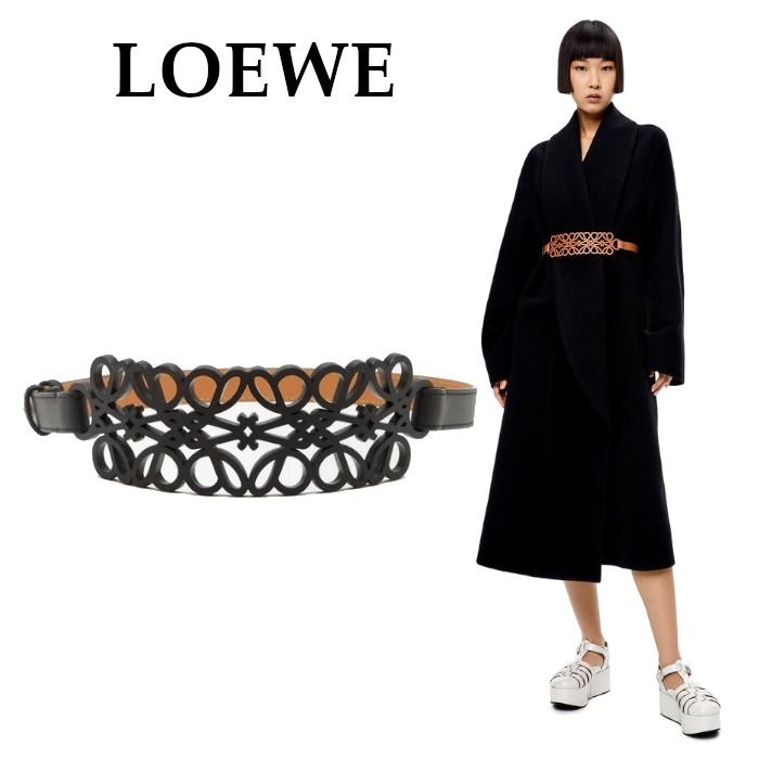 LOEWE ロエベ アナグラム カットアウト ベルト 70 - www.olongapocity ...