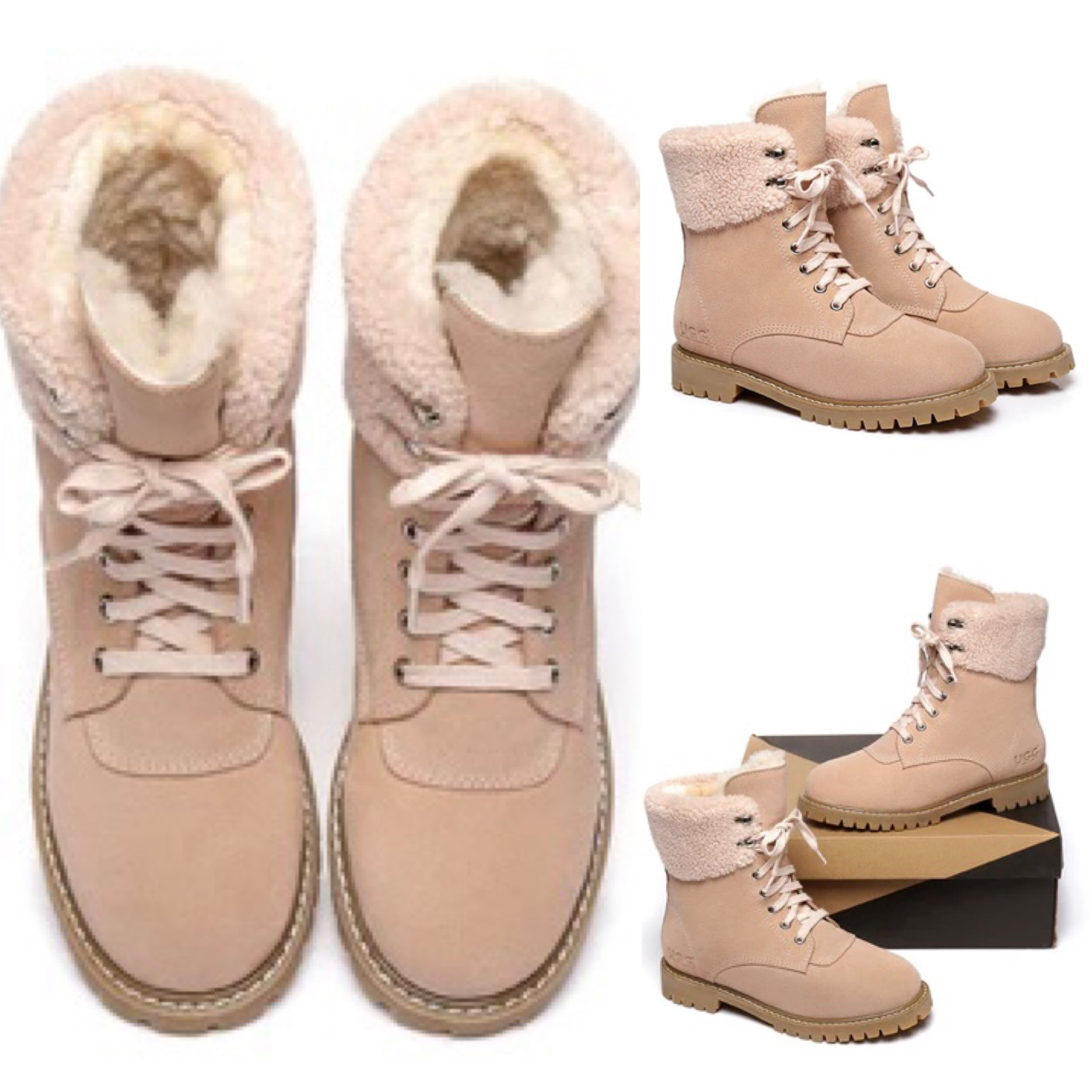 新品UGG CHO(こげ茶)ショート ムートンブーツ 23cm 箱あり 5803