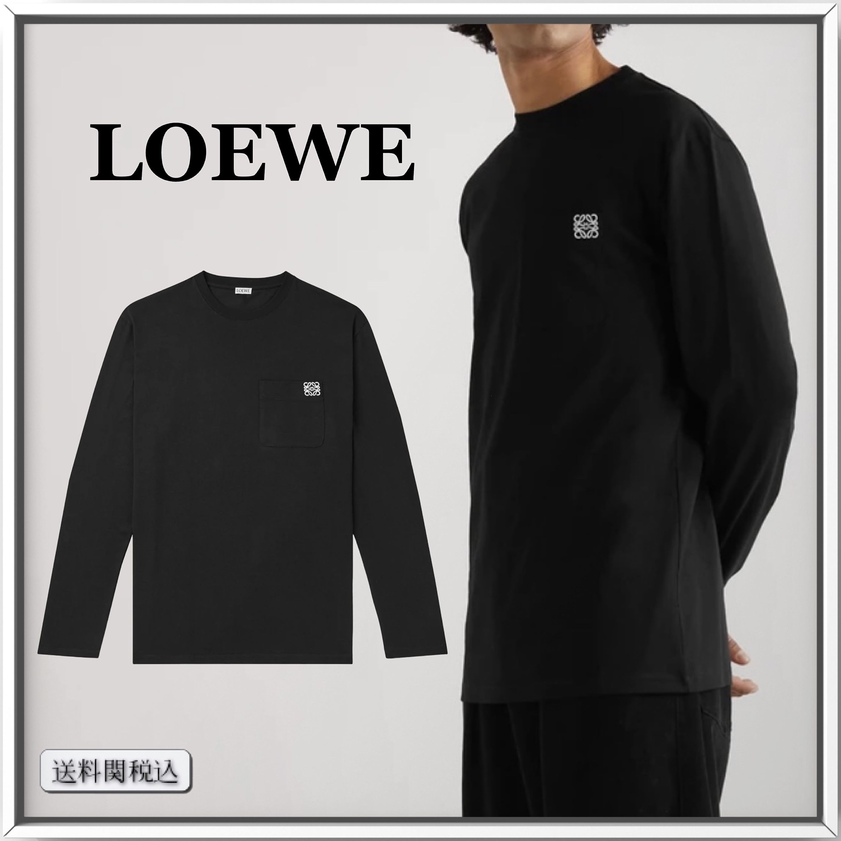 LOEWE アナグラム コットン 長袖Tシャツ 人気 (LOEWE/Tシャツ