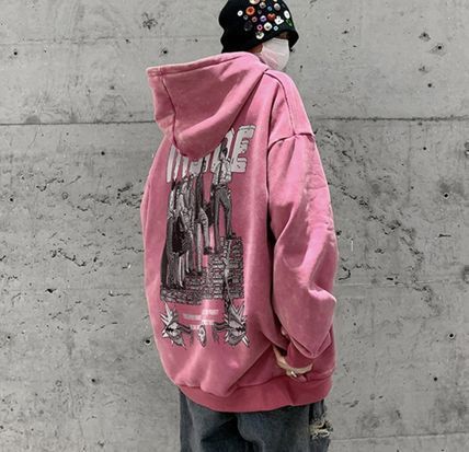 hiphop オーバーサイズ バックプリント パーカー 全4色 送料無料 hiphop オーバーサイズ バックプリント パーカー 全4色 送料無料