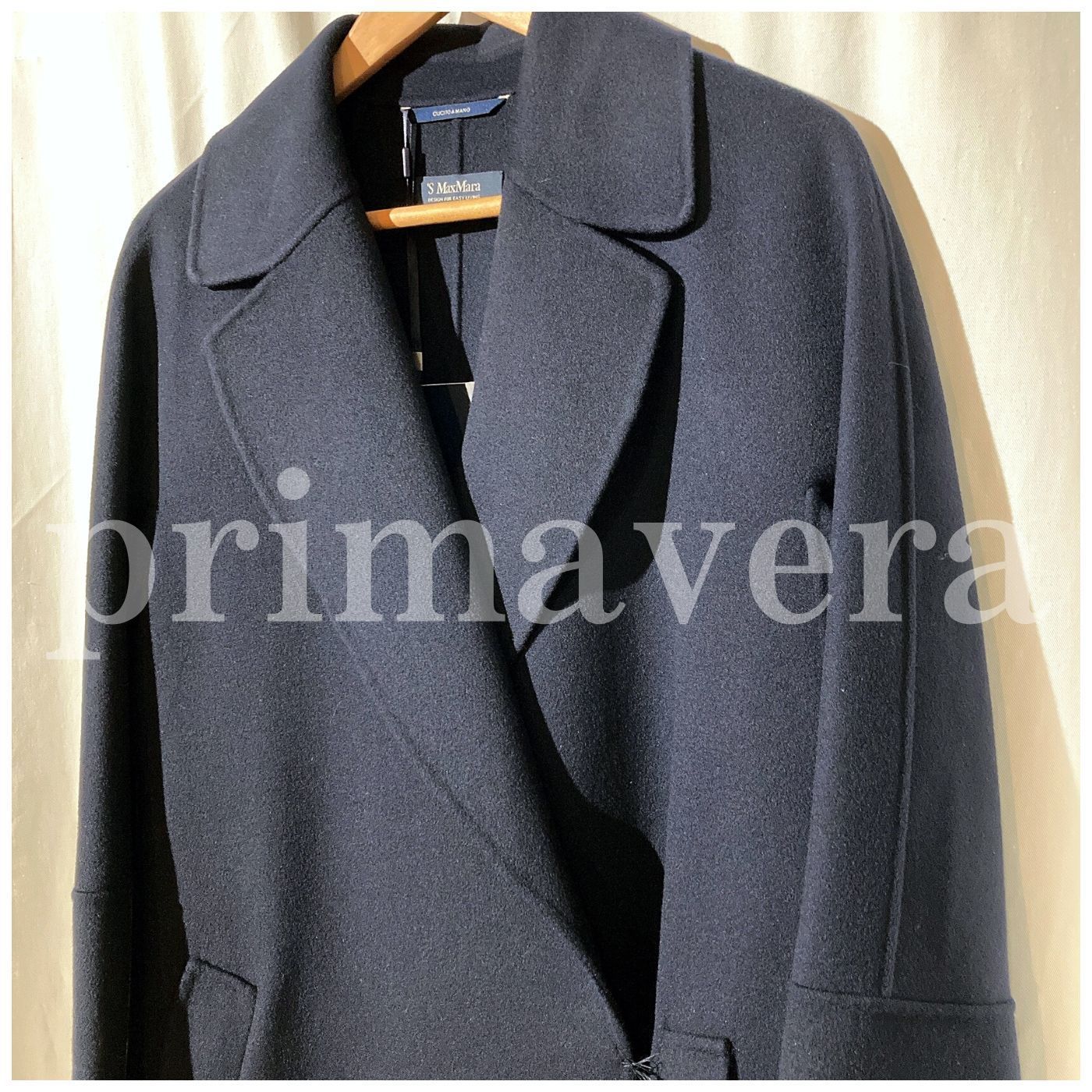 S Max Mara◇ELISA◇ベルテッド ダブルウール コート (S Max Mara