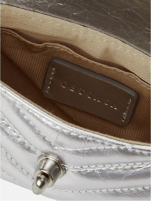 OSTKAKA ★ KNOT MINI QUILTING BAG_SILVER [正規品/関税込] OSTKAKA ☆ KNOT MINI QUILTING BAG_SILVER [正規品/関税込