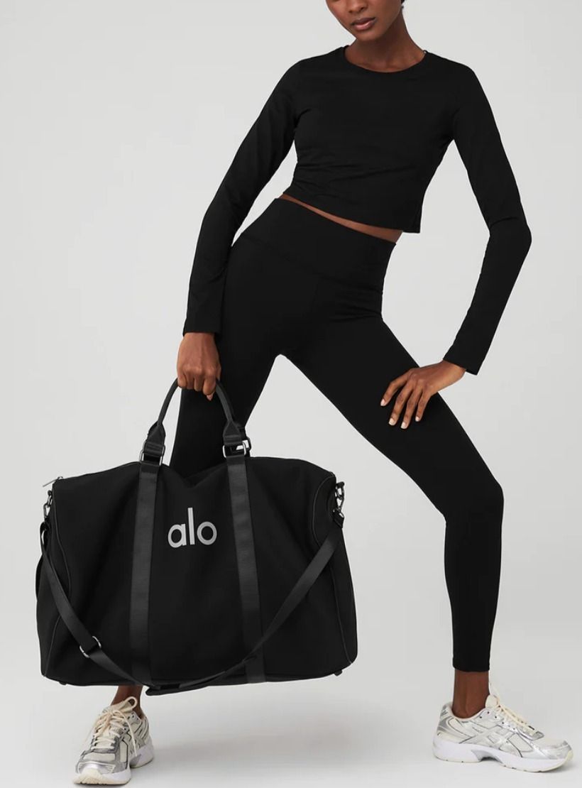 即納最大半額即納最大半額alo Yoga ヨガ ブラックロゴ ボストンバッグ
