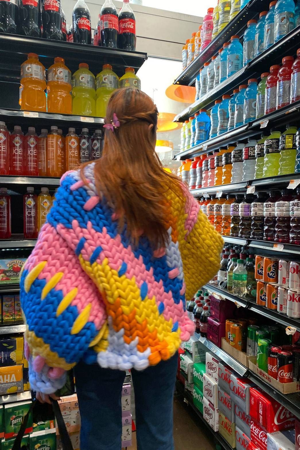 ジジ・ハディッド着用ブランド COLOURFUL COLOSSAL KNIT JACKET ジジ・ハディッド着用ブランド COLOURFUL COLOSSAL KNIT JACKET