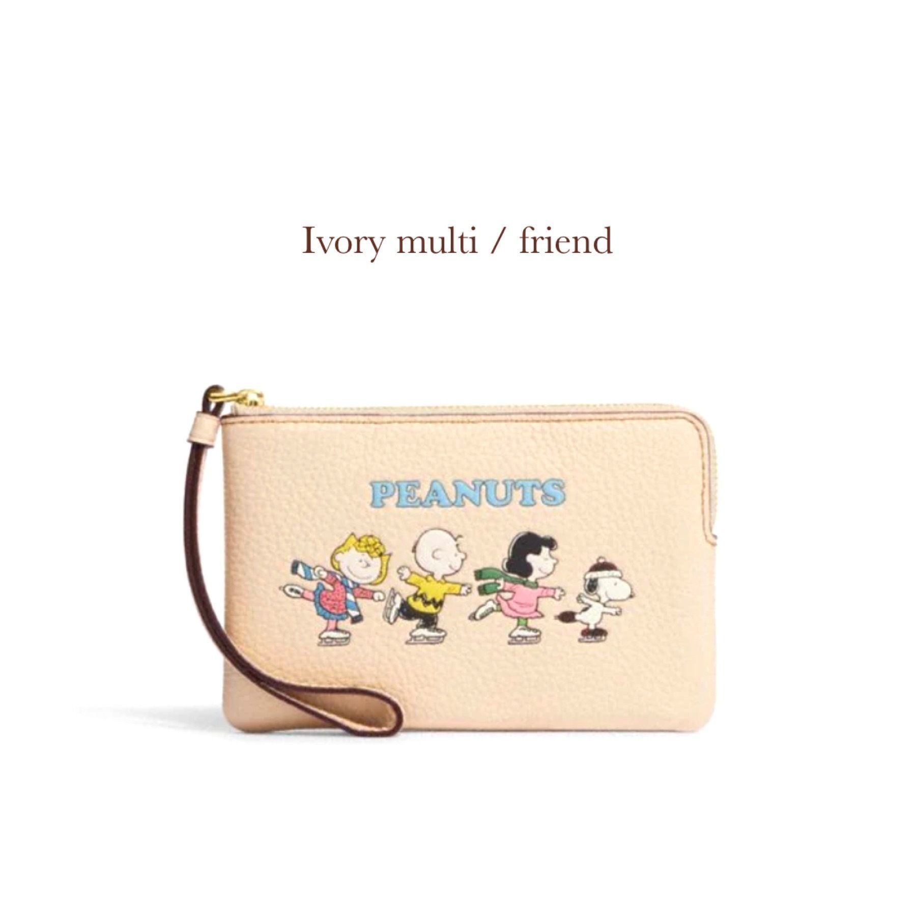 【COACH x スヌーピー】レア★スリム リストレット ポーチ♪ COACH x スヌーピー】レア☆スリム リストレット ポーチ♪ 財布