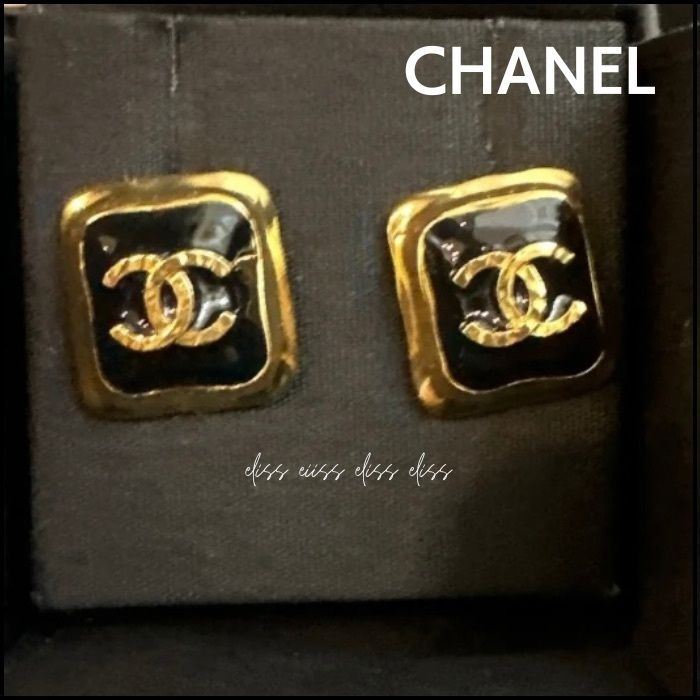 人気販売店 ブラックスクエアピアスCHANEL | www.rosineyecare.com