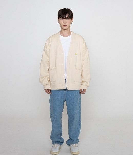 【GRAVER】22FW★ Flower dot embroidered sweat cardigan Flower dot embroidered knit cardigan - GRAVER | 60% - Asian