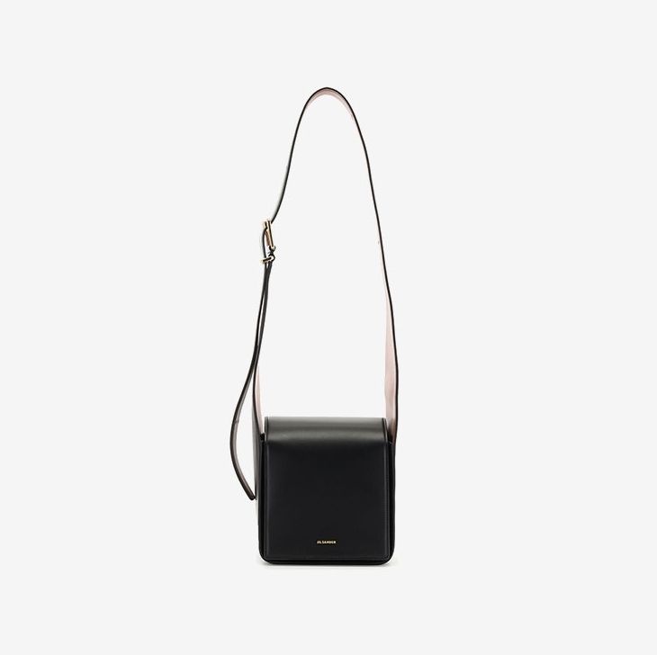関税込 上品 ジルサンダー ショルダーバッグ レザー 結び目 ロゴ 送料関税込☆Jil Sander スモールレザーショルダーバッグ ロゴ