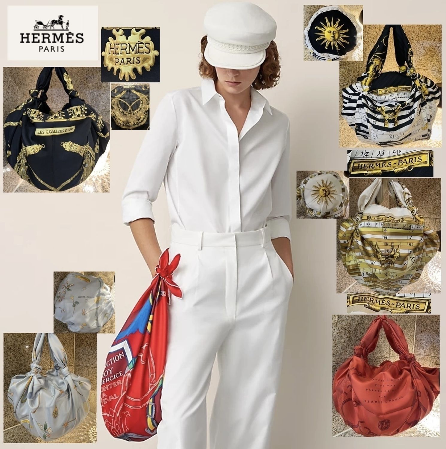 HERMESエルメス ポーチ ミニバッグ 巾着 シェーヌダンクル (HERMES 