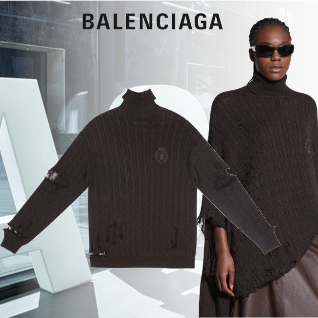 Balenciaga【直営店】CREASED タートルネック ☆追跡付き