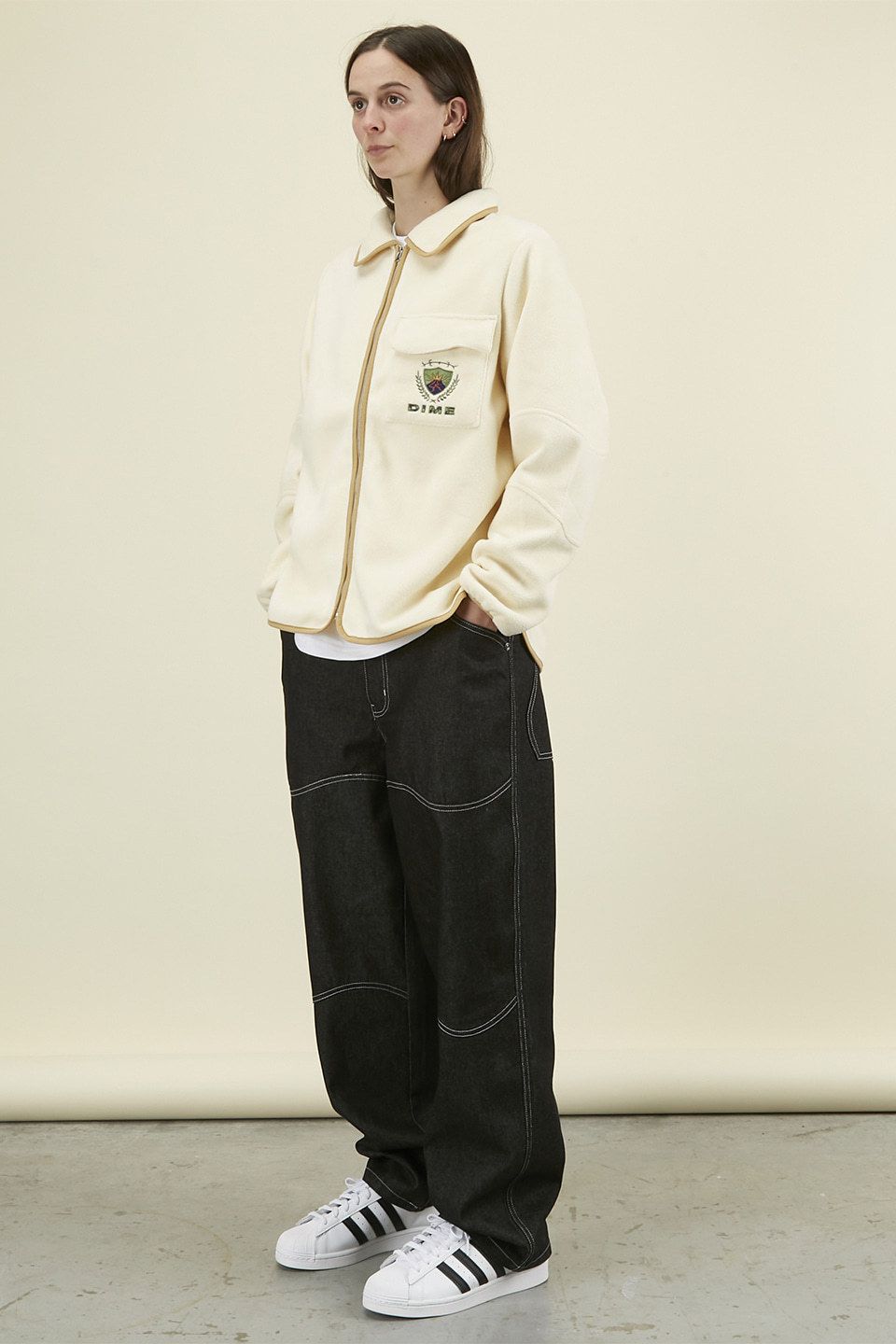 DIME】 Crest Fleece Shirt : Cream (Dime/フリースジャケット