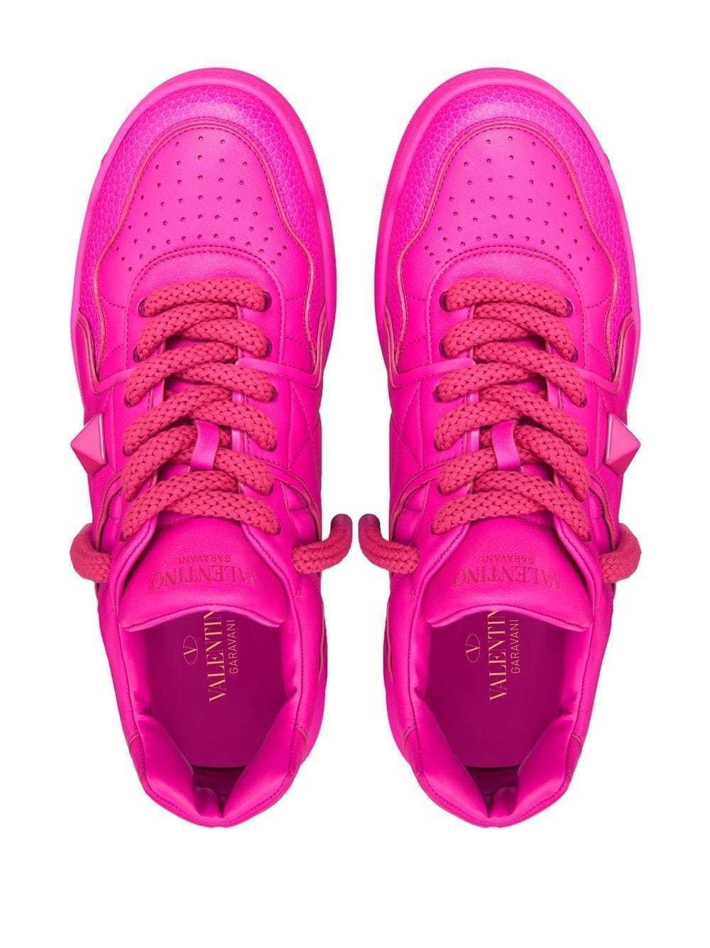 VALENTINO GARAVANI PINK PP LEATHER ONE STUD スニーカー VALENTINO GARAVANI PINK PP LEATHER ONE STUD スニーカー