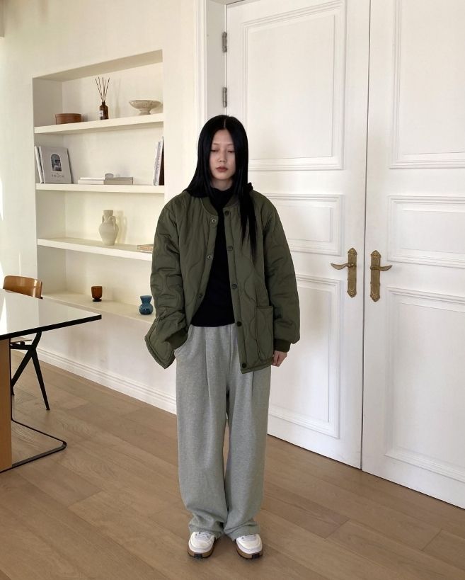 【WONDER WONDER】Ducky Pintuck Long Wide Training Pants WONDER WONDER】Ducky Pintuck Long Wide Training Pants
