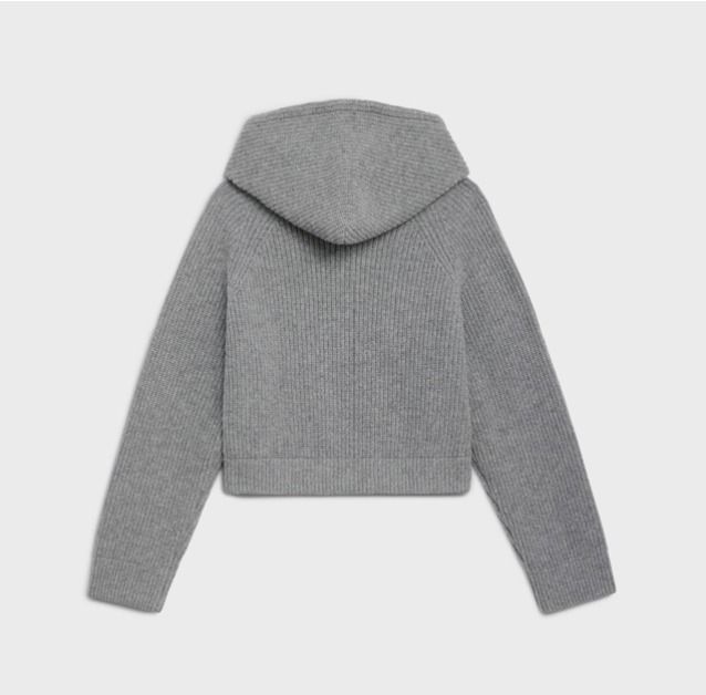 関税送料込】CELINE☆フード付き クロップド セーター (CELINE