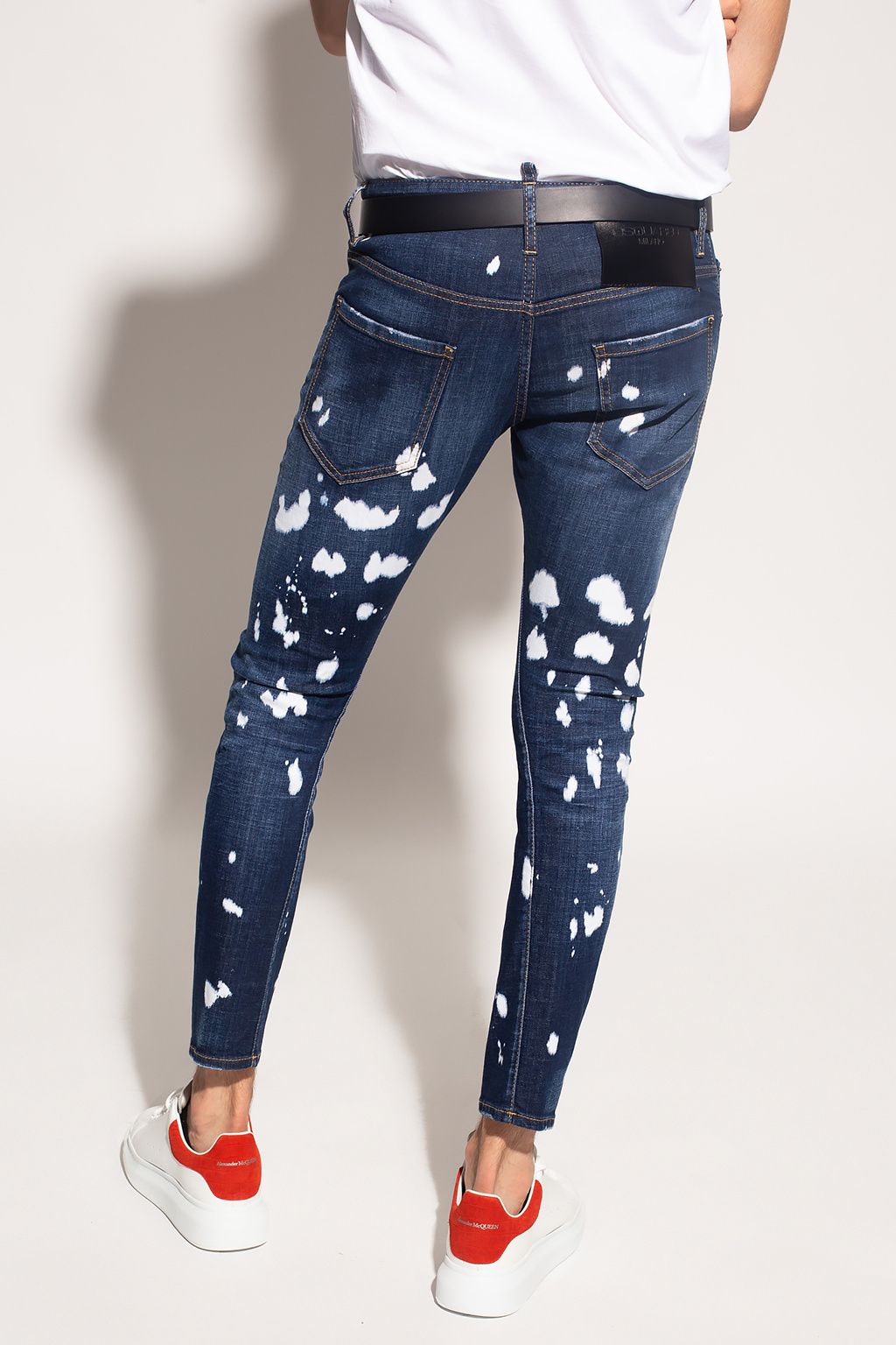 DSQUARED2 ディースクエアード 15AW SEXY TWIST JEAN ダメージ加工ストレッチスキニーデニムパンツ インディゴ レディース S74LA0832