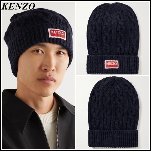 関税込】人気◇KENZO ケンゾー◇ロゴ ビーニー (KENZO/ニットキャップ