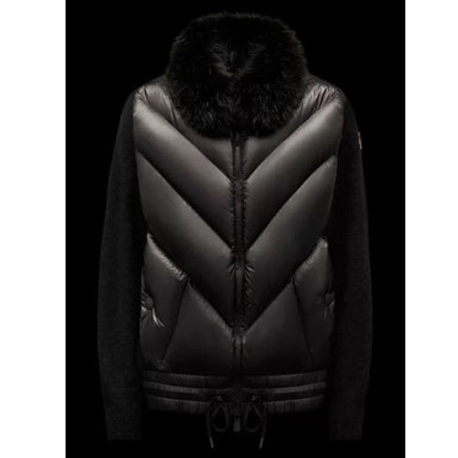関送込【Moncler grenoble】フェイクファー ダウン カーディガン-