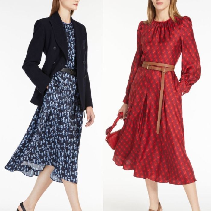 MaxMara プリント シルク ドレス equaljustice.wy.gov