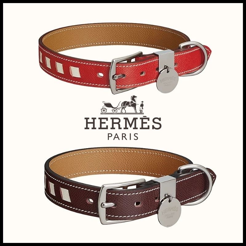 美品】HERMES エルメス 首輪 ドッグチョーカー ケリー レザー