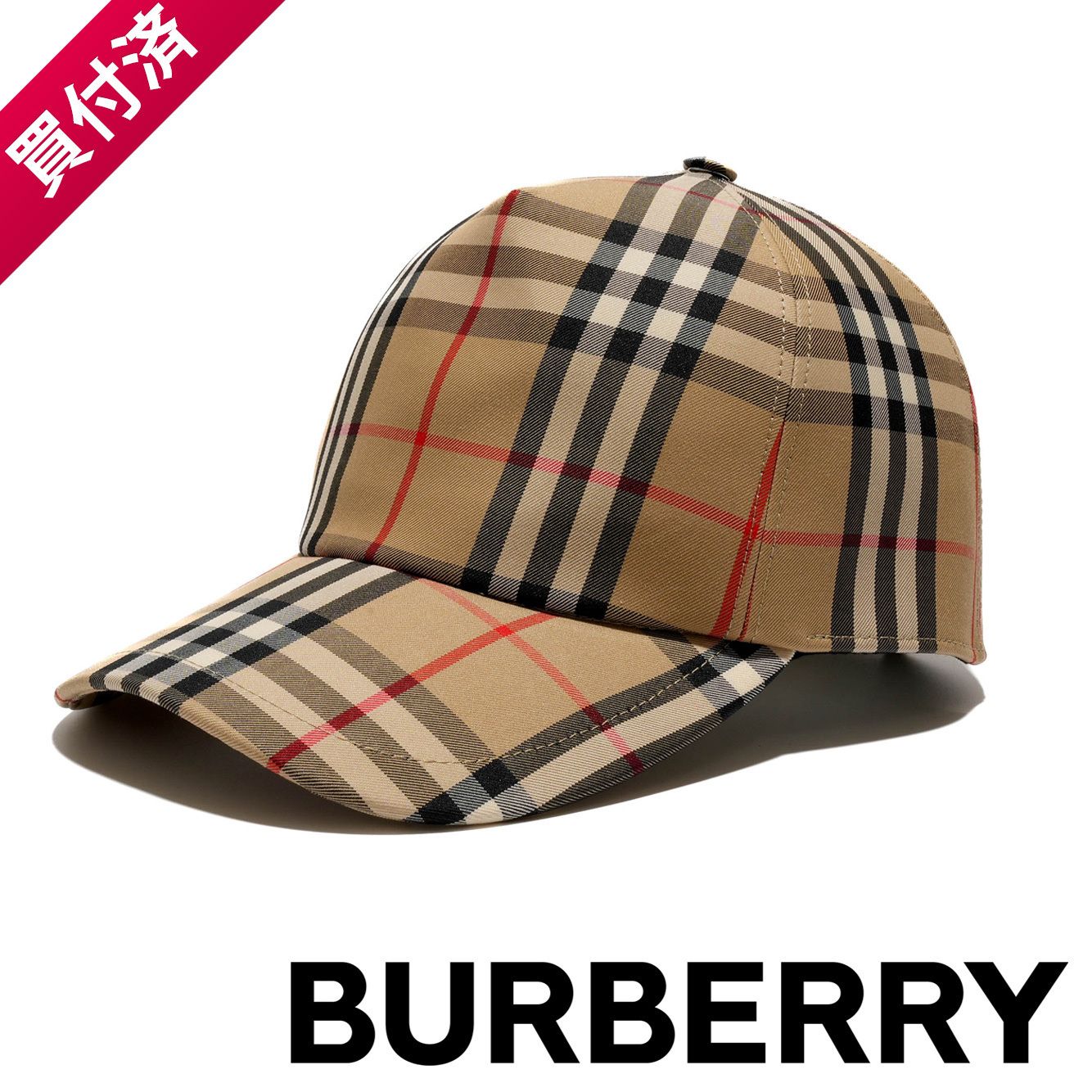 国内即発】BURBERRY ロゴアップリケ ヴィンテージチェックCAP