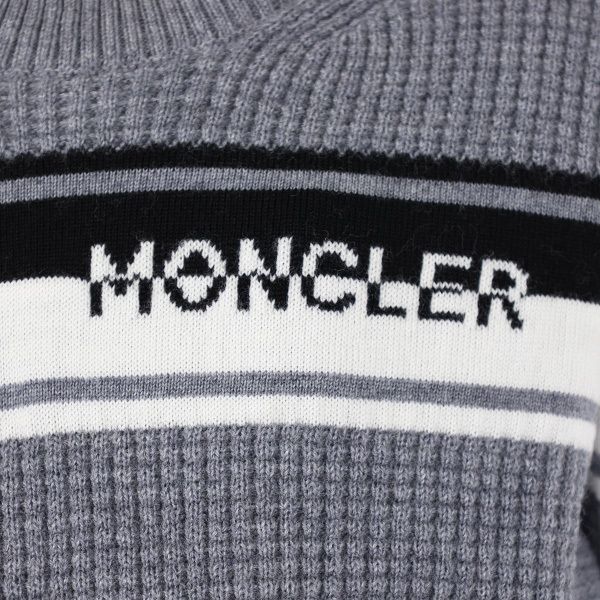 MONCLER モンクレール セーター ニット ウール 長袖 ロゴ キッズ MONCLER モンクレール セーター ニット ウール 長袖 ロゴ キッズ