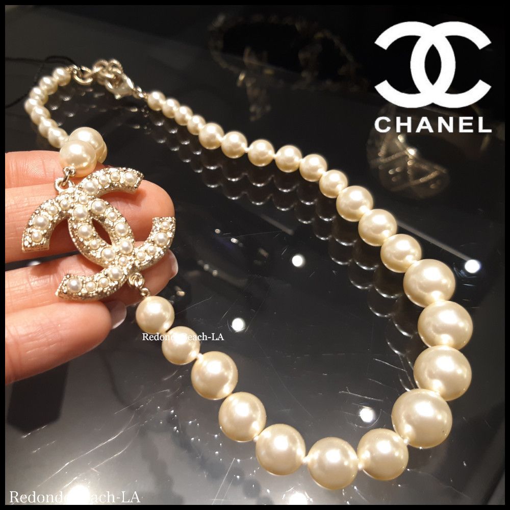 ドレスに一層華やか】CHANEL☆ネックレス☆穏やかエレガント (CHANEL ...