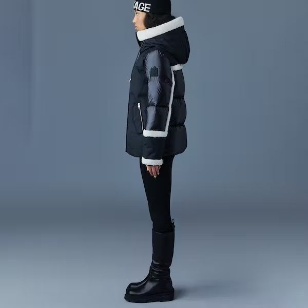 ◇関税込◇ *MACKAGE* CYRAH ミックス メディア ダウン パーカー