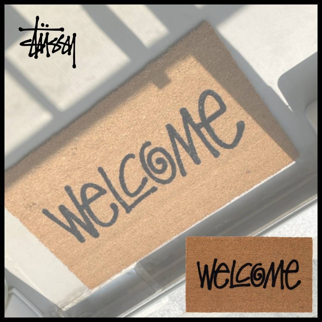 メンズstussy ステューシー welcome マット 玄関マット