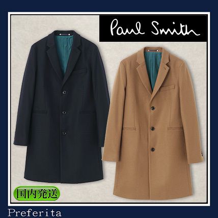 Paul Smith】チェスターコート メルトン カシミヤ混 (Paul Smith 