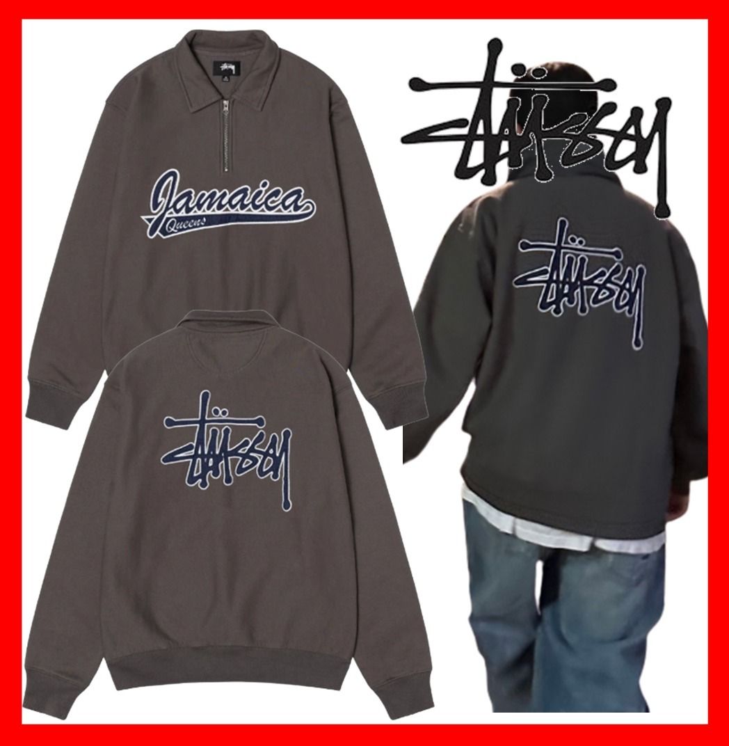 stussy ハーフジップトレーナー