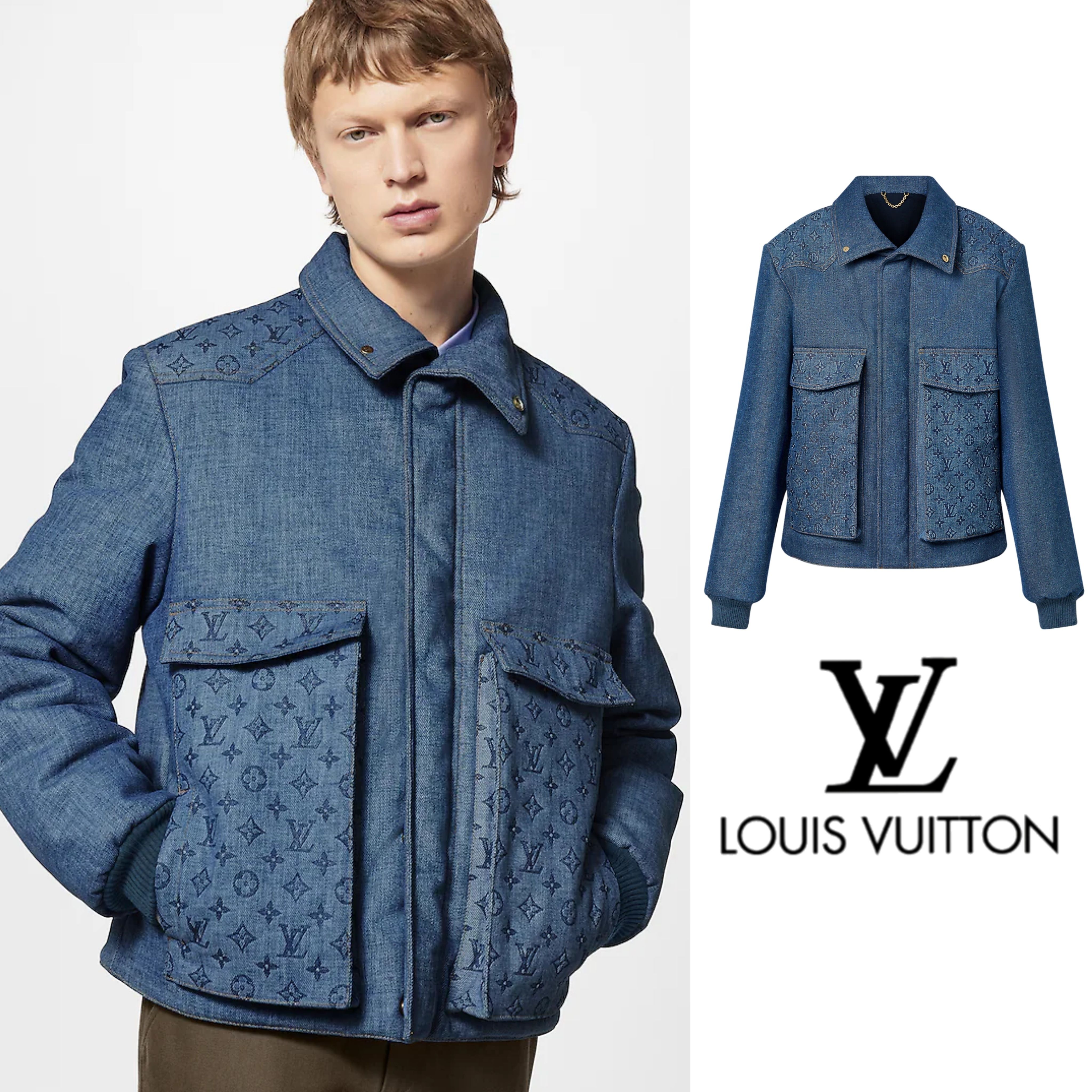 流行り の ブランド  2023SS☆即納【LV ジャケット デニム モノグラム ルイヴィトン】 ジャケット・アウター
