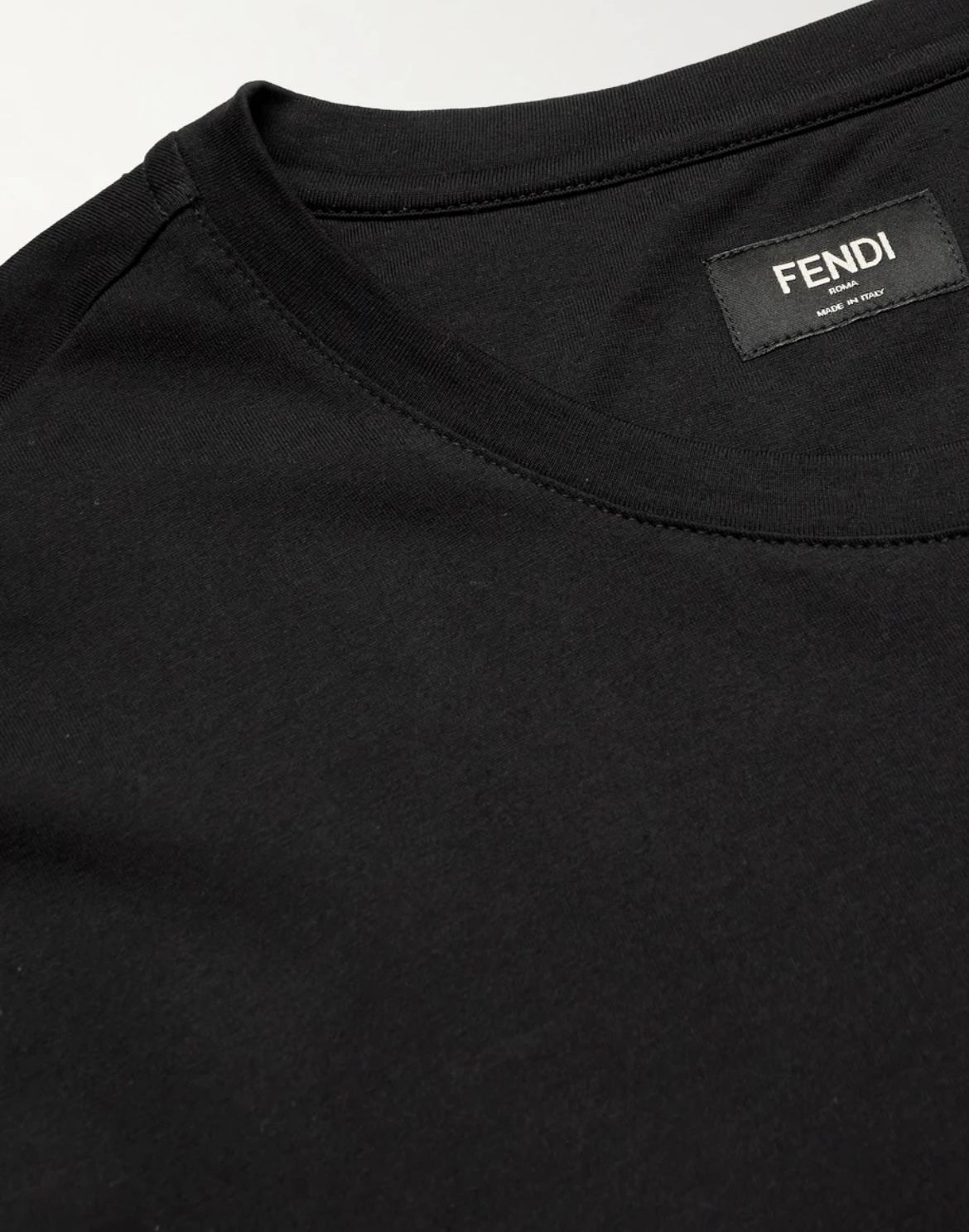 FENDI ロゴ メッシュトリム コットン Tシャツ 人気 FENDI ロゴ メッシュトリム コットン Tシャツ 人気 (FENDI/T
