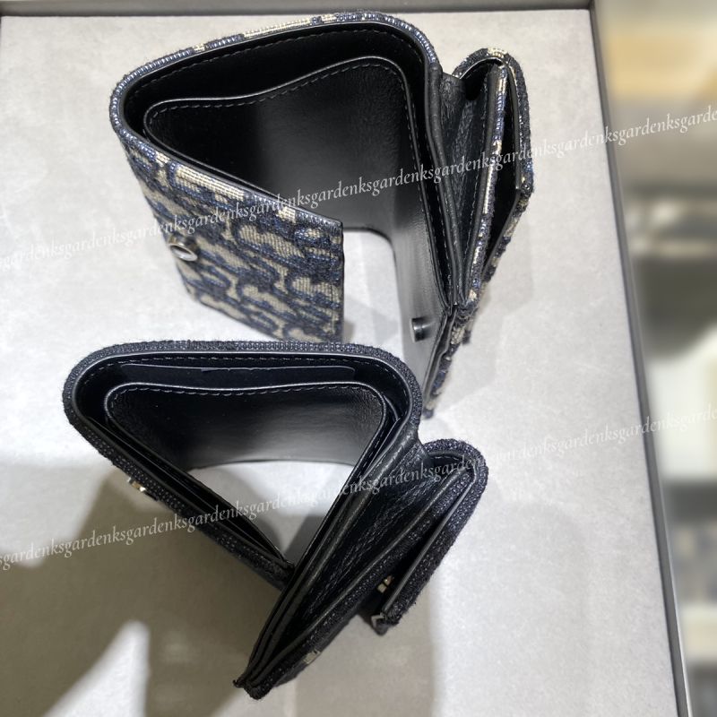 DIOR☆3つ折りウォレット Dオブリーク ジャカード☆すぐ届く