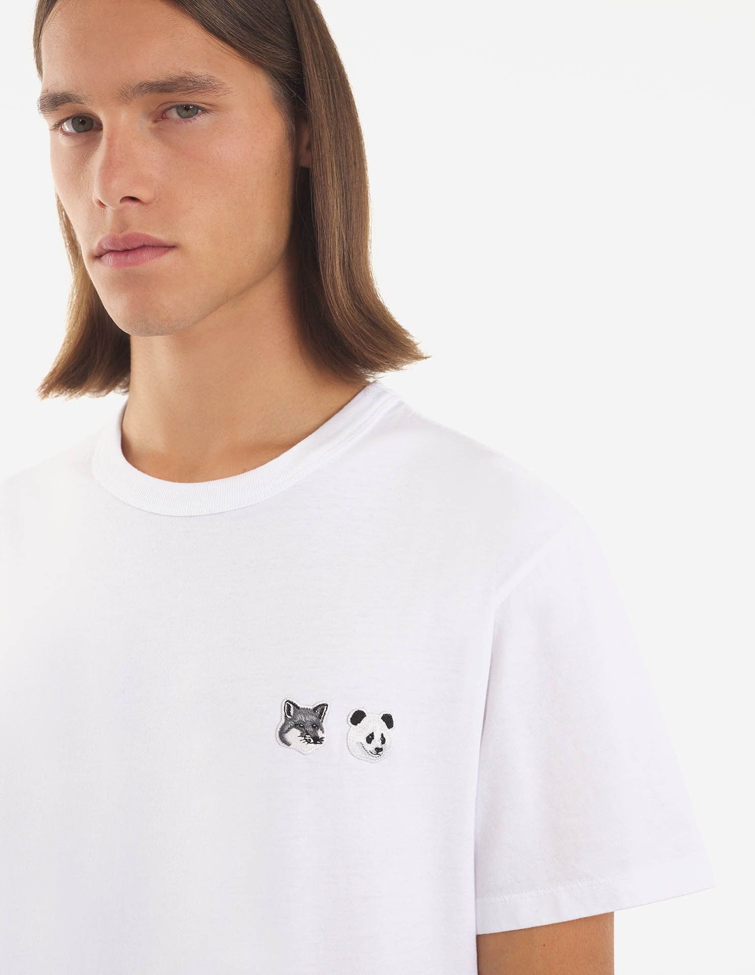 ☆MAISON KITSUNE☆ CHENGDU Tシャツ パンダ & フォックス 白 (MAISON