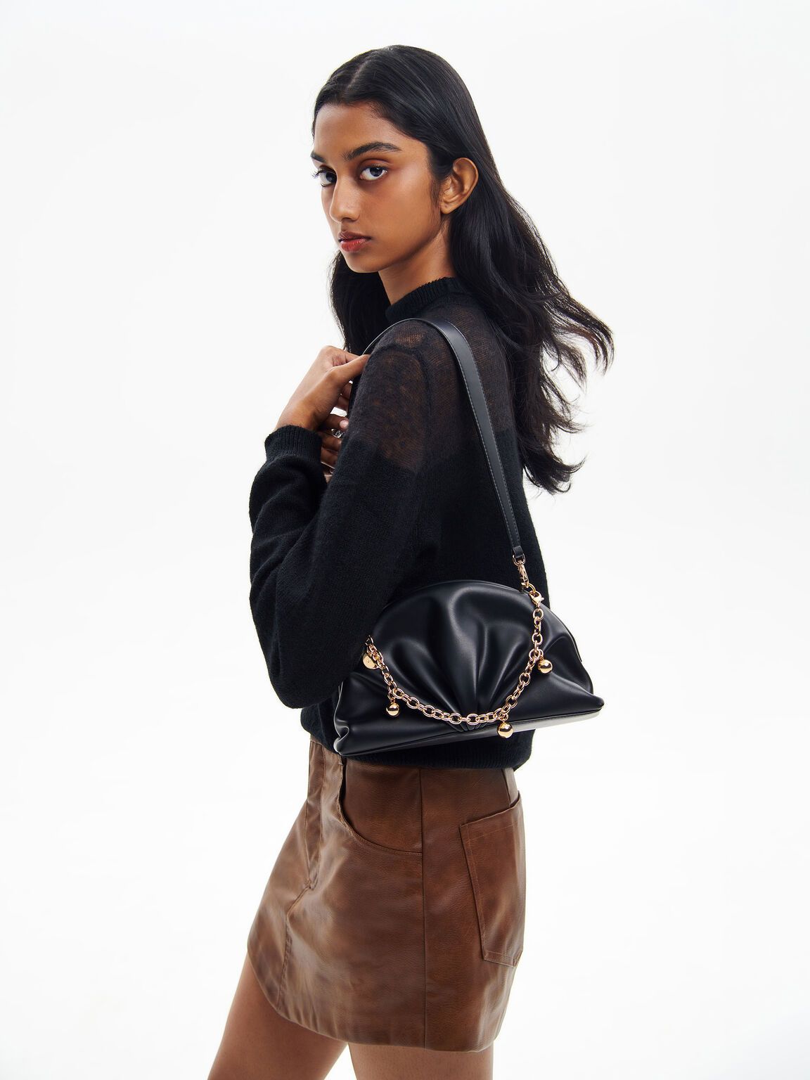 PEDRO◆Ruched Shoulder Bag ショルダーバッグ◆台湾発送/送料込 ☆PEDRO☆Lyra Ruched Clutch マンドゥ ショルダーバック/送料込