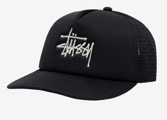 stussy ステューシー キャップ ブラック 刺繍ロゴ