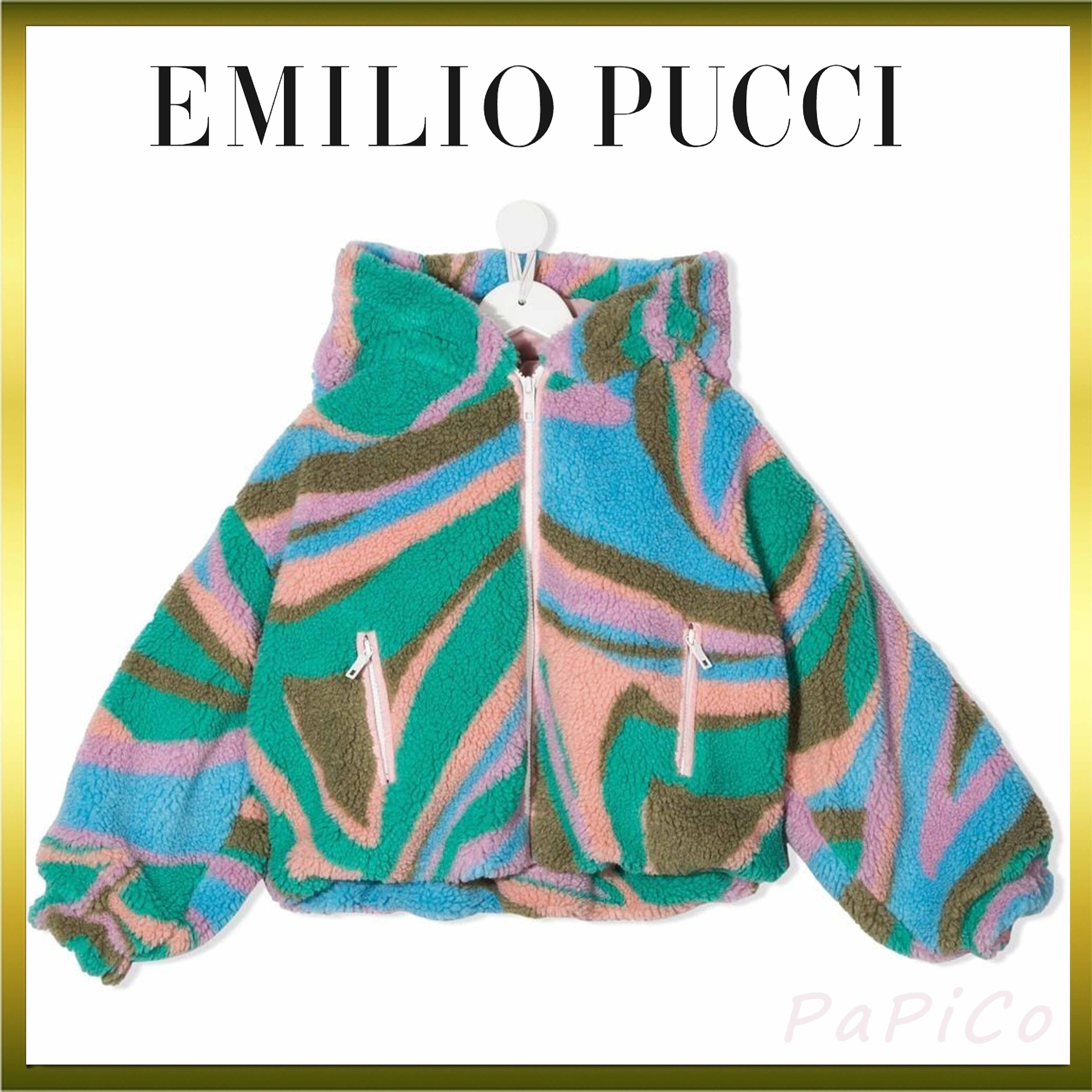 大人もOK/関送込】EMILIO PUCCI Junior 幾何学模様 ジャケット (Emilio