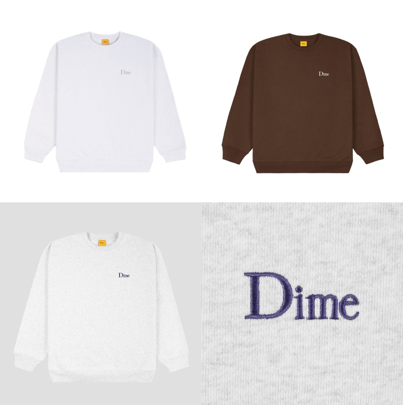 Dime CLASSIC SMALL LOGO CREWNECK L