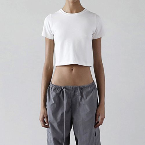 ☆韓国人気☆BADBLOOD☆Heavy Stretch Cotton Crop T-shirt