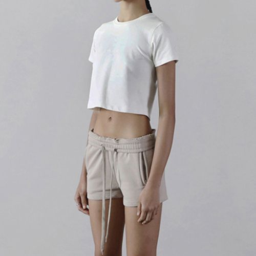 ★韓国人気★BADBLOOD★Heavy Stretch Cotton Crop T-shirt ☆韓国人気☆BADBLOOD☆Heavy Stretch Cotton Crop T-shirt
