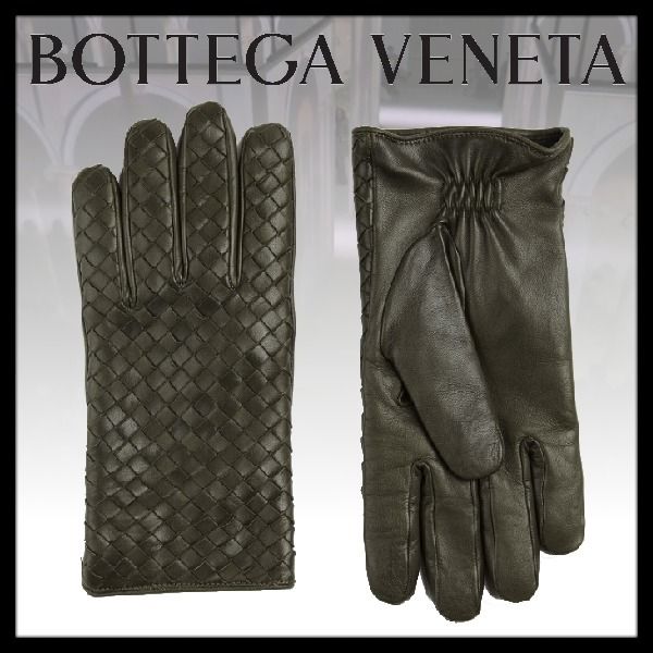 新作【BOTTEGA VENETA】イントレチャートレザー グローブ (BOTTEGA