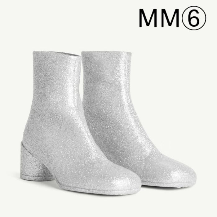 MM6 メゾンマルジェラ レディース グリッター アンクル ブーツ (MM6